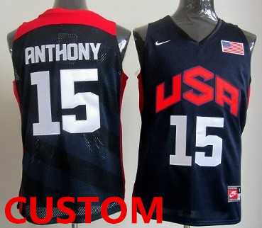 Men & Youth Customized 2012 Olympics Team USA Revolution 30 Swingman Blue Jersey